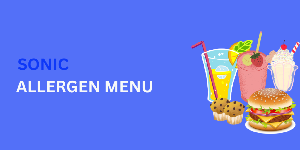 Sonic Allergen menu